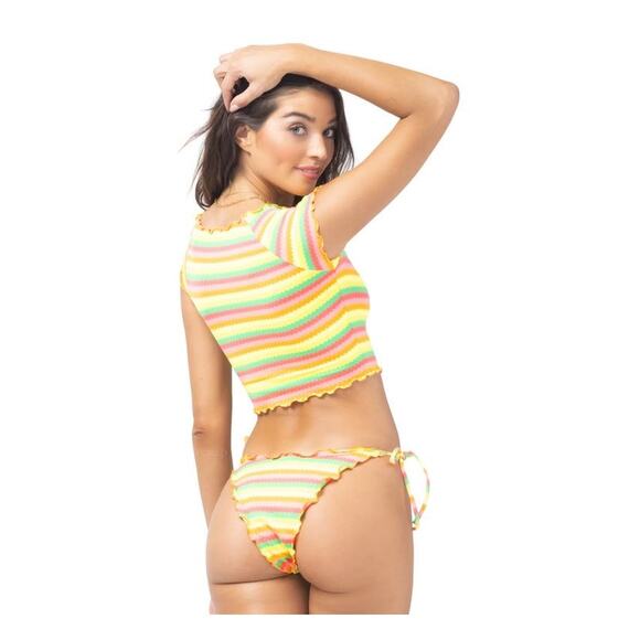 L SPACE Women's Wildflower Active Swim Top (TOP ONLY), NWT, MEDIUM - Picture 2 of 3